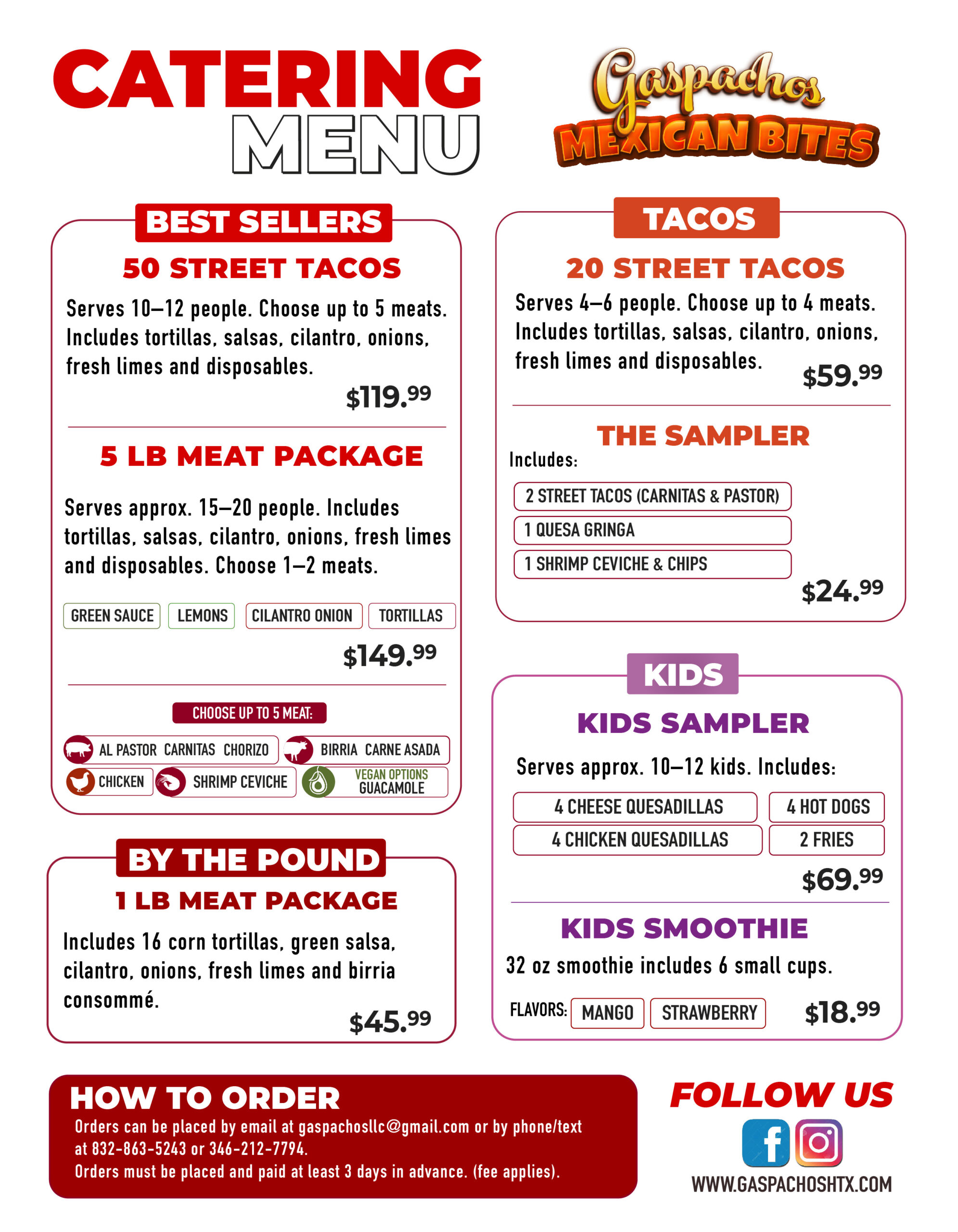 CATERING MENU